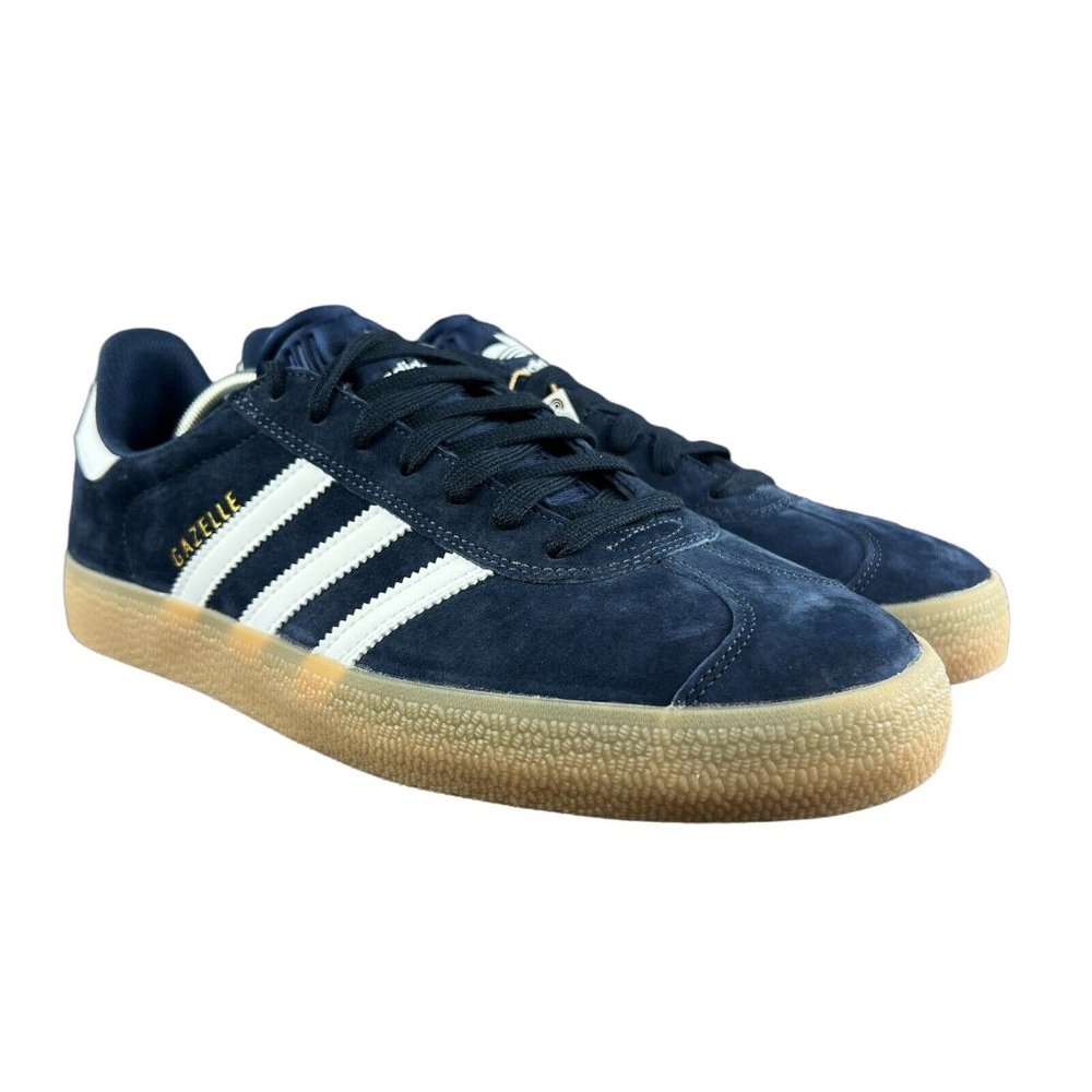 Adidas Men's Gazelle Adv Navy Blue White Gum Shoes H04905 Sizes 8 - 12 - Picture 4 of 9